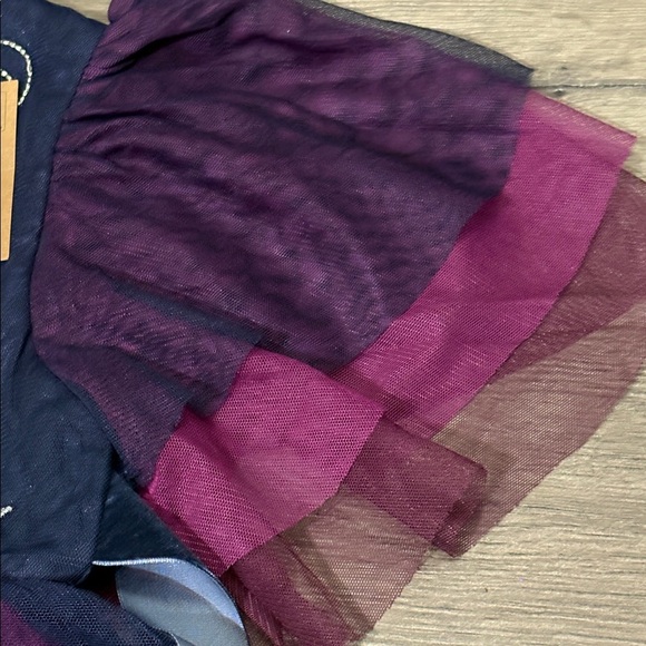 Mini Boden Witchy Navy and Purple Embroidered Dress - Picture 5 of 7